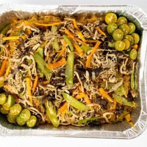 Pancit with Mixed Vegetable Toppings